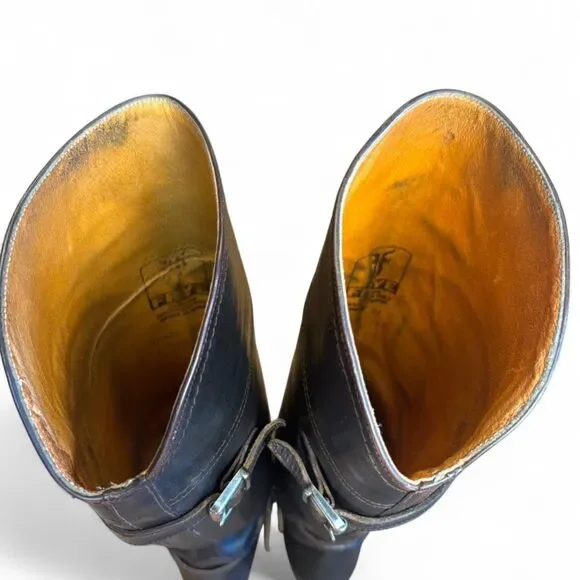VTG Frye Dorado Dark Brown Leather Tall Riding Boots sz 5.5 Goodyear Welt, Spain - Picture 11 of 13